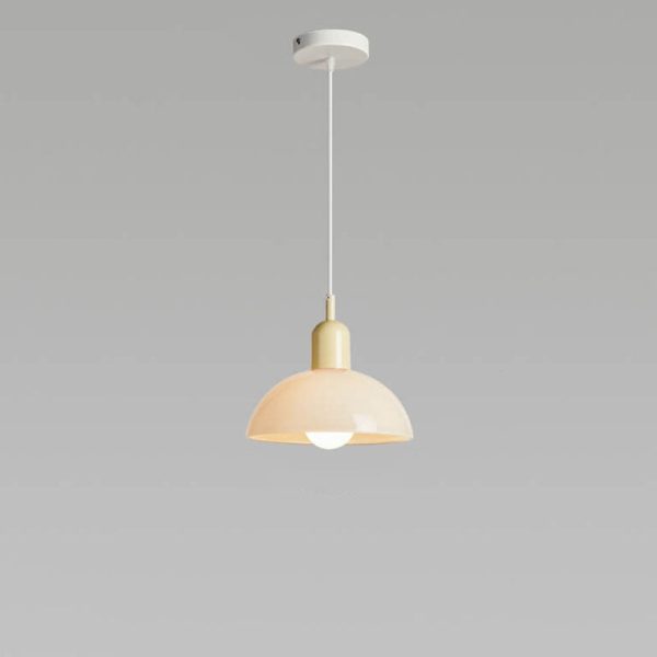 Modern Minimalist Glass Hemisphere 1-Light Pendant Light - Image 13