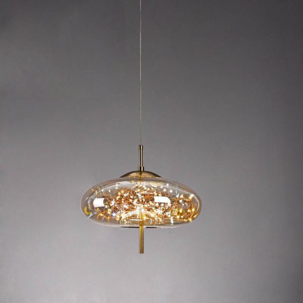 Contemporary Scandinavian Cylinder Oval Glass 1-Light Pendant Light For Bedroom - Image 14