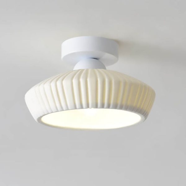 Modern Light Luxury Ceramic Disc 1-Light Semi-Flush Mount Lighting - Image 18