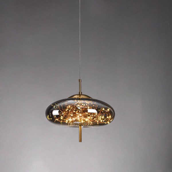 Contemporary Scandinavian Cylinder Oval Glass 1-Light Pendant Light For Bedroom - Image 15