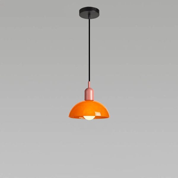 Modern Minimalist Glass Hemisphere 1-Light Pendant Light - Image 14