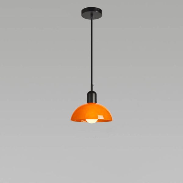 Modern Minimalist Glass Hemisphere 1-Light Pendant Light - Image 15