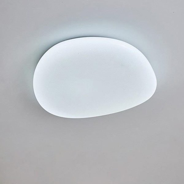 Modern Minimalist Pebble Shape Acrylic Hardware LED Flush Mount Ceiling Light For Bedroom - Image 19