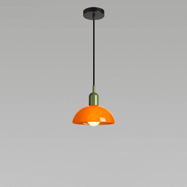 Modern Minimalist Glass Hemisphere 1-Light Pendant Light - Image 17
