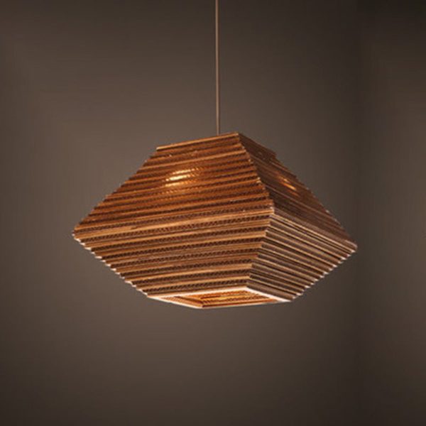 Contemporary Retro Paper Elliptic Spherical Bell Trapezoid Semicircle Polygonal 1-Light Pendant Light For Dining Room - Image 26