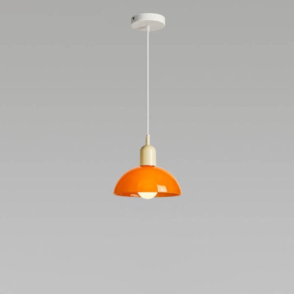 Modern Minimalist Glass Hemisphere 1-Light Pendant Light - Image 18