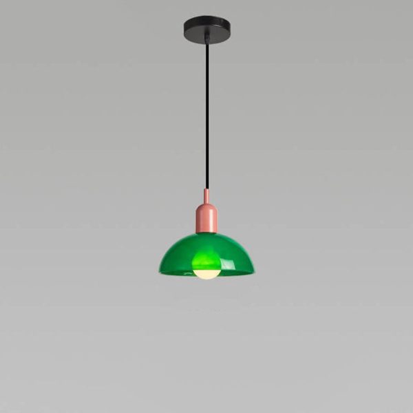 Modern Minimalist Glass Hemisphere 1-Light Pendant Light - Image 19
