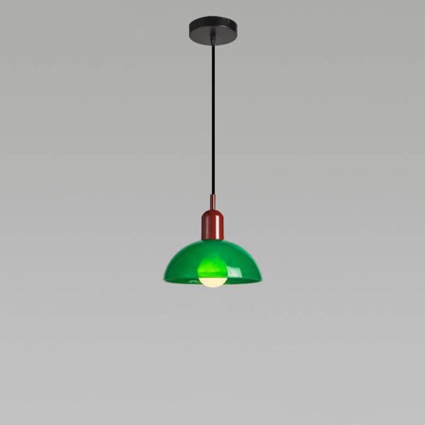 Modern Minimalist Glass Hemisphere 1-Light Pendant Light - Image 21
