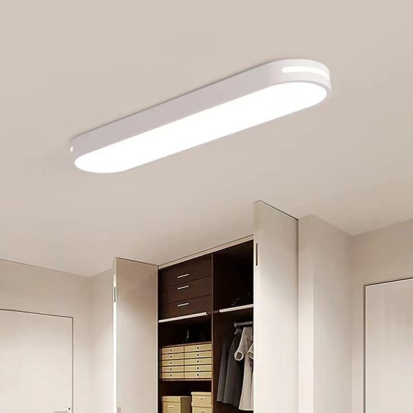 Modern Minimalist Elliptical Strip Iron Acrylic LED Flush Mount Ceiling Light For Hallway - Image 19