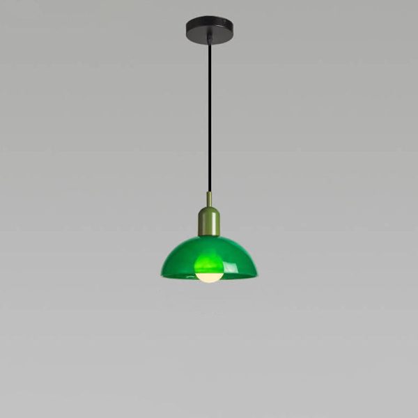 Modern Minimalist Glass Hemisphere 1-Light Pendant Light - Image 22
