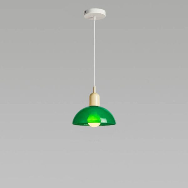 Modern Minimalist Glass Hemisphere 1-Light Pendant Light - Image 23