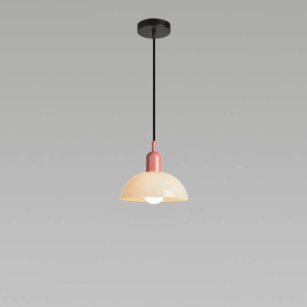 Modern Minimalist Glass Hemisphere 1-Light Pendant Light - Image 24