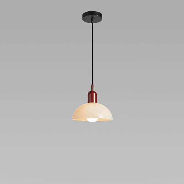 Modern Minimalist Glass Hemisphere 1-Light Pendant Light - Image 26