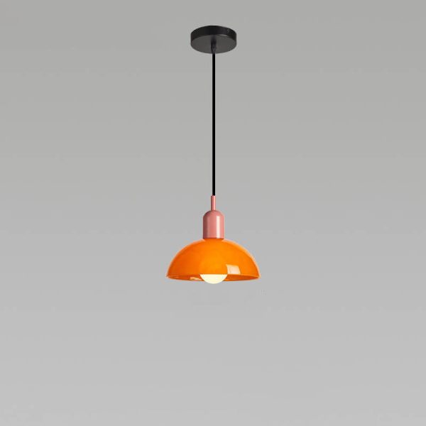 Modern Minimalist Glass Hemisphere 1-Light Pendant Light - Image 28