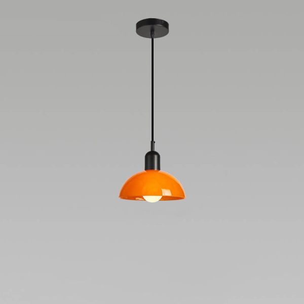 Modern Minimalist Glass Hemisphere 1-Light Pendant Light - Image 29