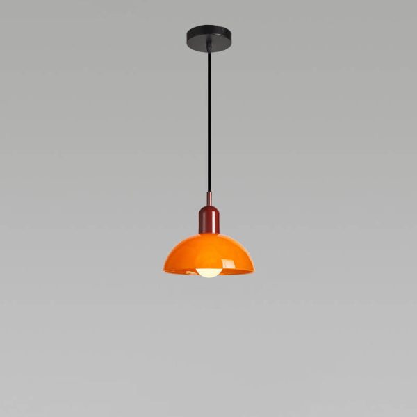Modern Minimalist Glass Hemisphere 1-Light Pendant Light - Image 30