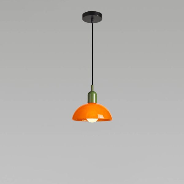 Modern Minimalist Glass Hemisphere 1-Light Pendant Light - Image 31