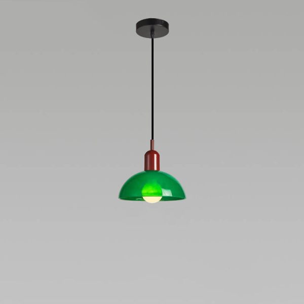 Modern Minimalist Glass Hemisphere 1-Light Pendant Light - Image 35