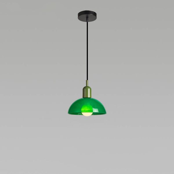 Modern Minimalist Glass Hemisphere 1-Light Pendant Light - Image 36