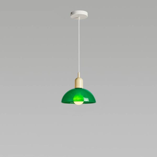 Modern Minimalist Glass Hemisphere 1-Light Pendant Light - Image 37