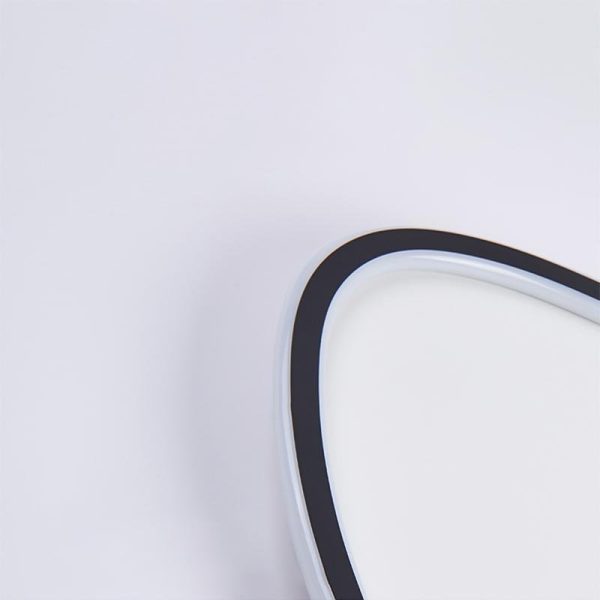 Black Abstract Shaped Industrial Flush Mount Bedroom Ceiling Lights - Image 7