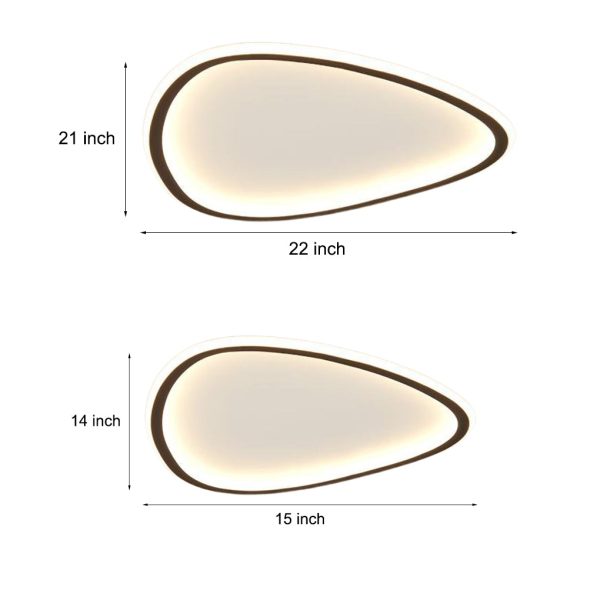 Black Abstract Shaped Industrial Flush Mount Bedroom Ceiling Lights - Image 8