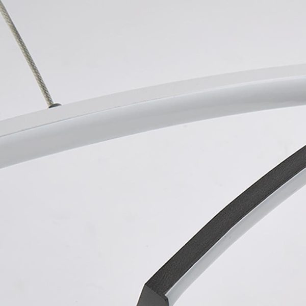 2 Piece Set Arc-Shaped Aluminum Acrylic Pendant Lighting LED Ceiling Lights - Image 5