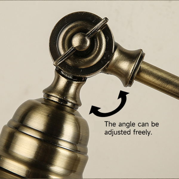 20'' Antique Metallic LED Desk Lamp with Adjustable Gooseneck for Task Lighting - Image 9