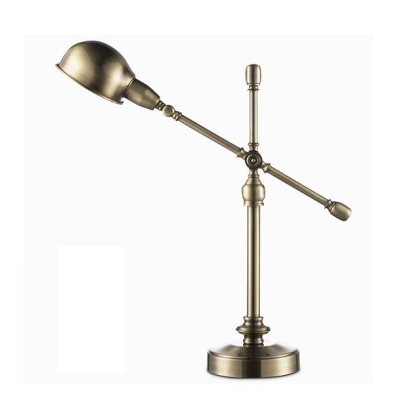 Vintage Metallic Dome Adjustable Desk Lamp with Flexible Arm for Study and Office - Image 4