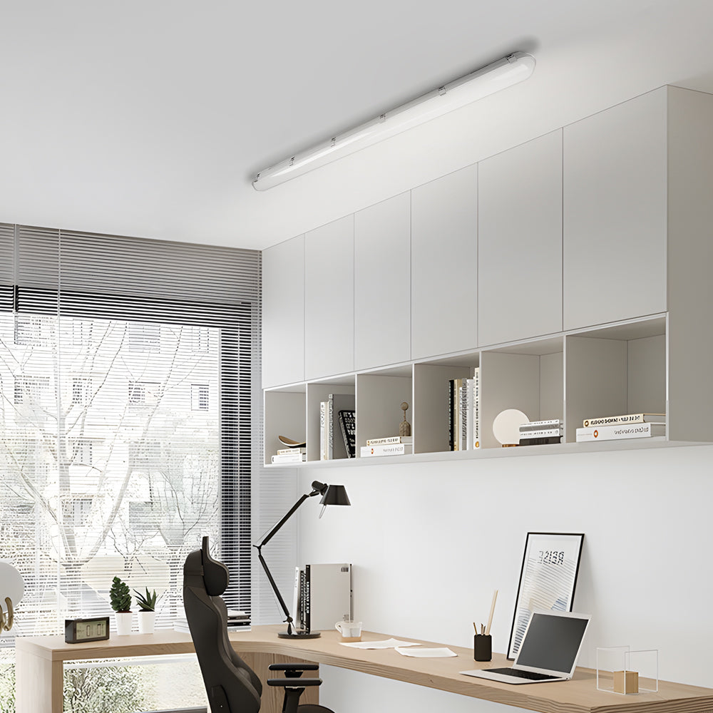 Vapor-Tight-Fixture-Flush-Mount-Ceiling-Light.jpg 47-inch LED White Vapor-Tight Fixture Flush Mount Ceiling Light, 3000K/5000K/6500K - Image 1