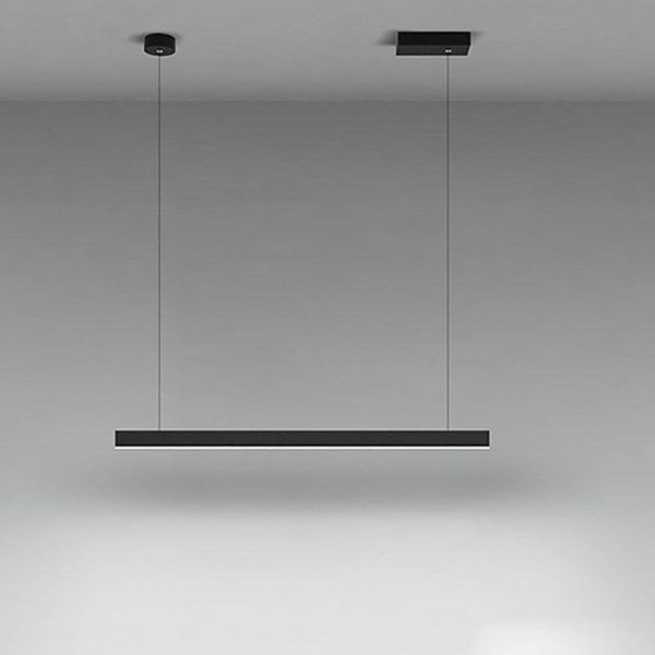 Modern Linear Farmhouse Black Chandelier - Image 5