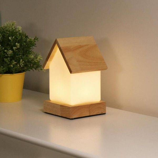 LED Wooden Small House Kids and Baby Lamp - Image 9