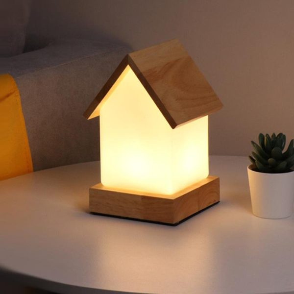 LED Wooden Small House Kids and Baby Lamp - Image 10