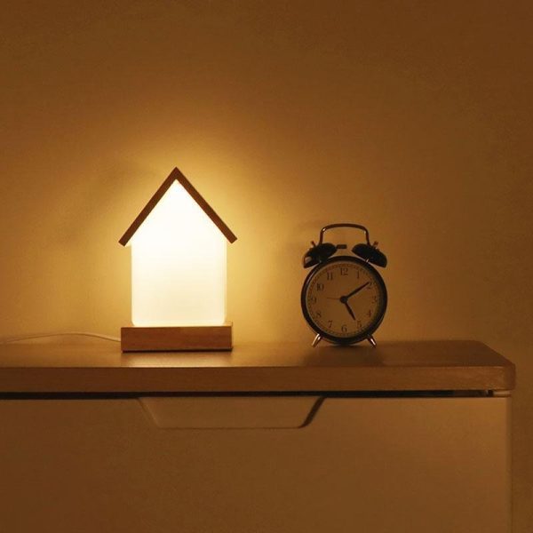 LED Wooden Small House Kids and Baby Lamp - Image 4