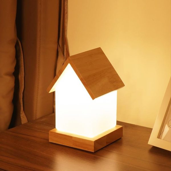 LED Wooden Small House Kids and Baby Lamp - Image 6