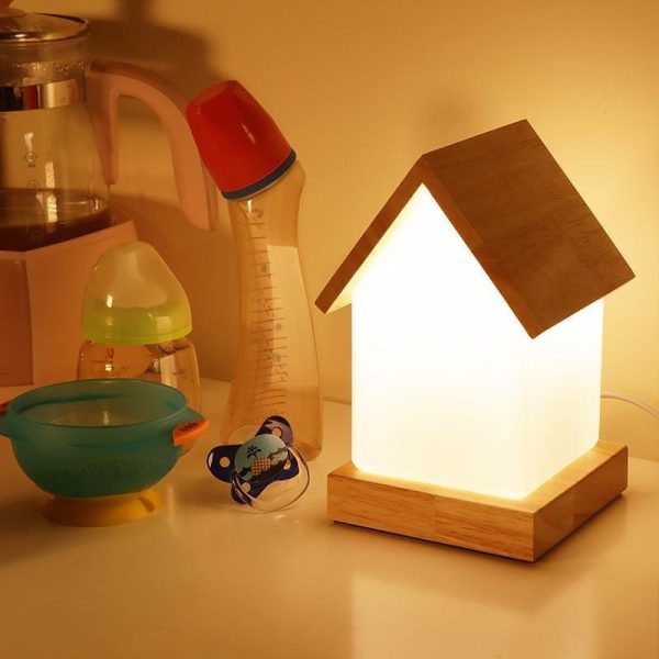 LED Wooden Small House Kids and Baby Lamp - Image 7
