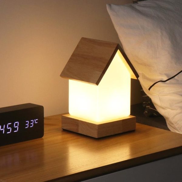 LED Wooden Small House Kids and Baby Lamp - Image 8
