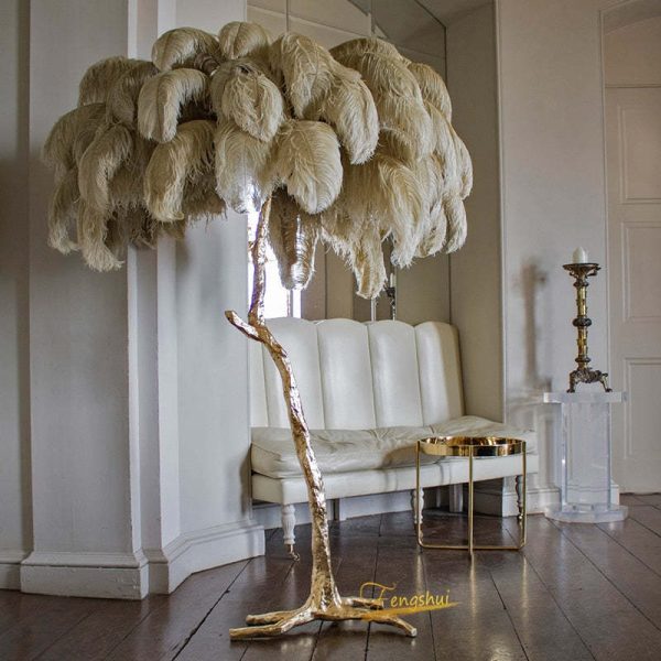 O'Moore Nordic Luxury Unique Ostrich Feather Floor Lamp/Table Lamp - Image 16