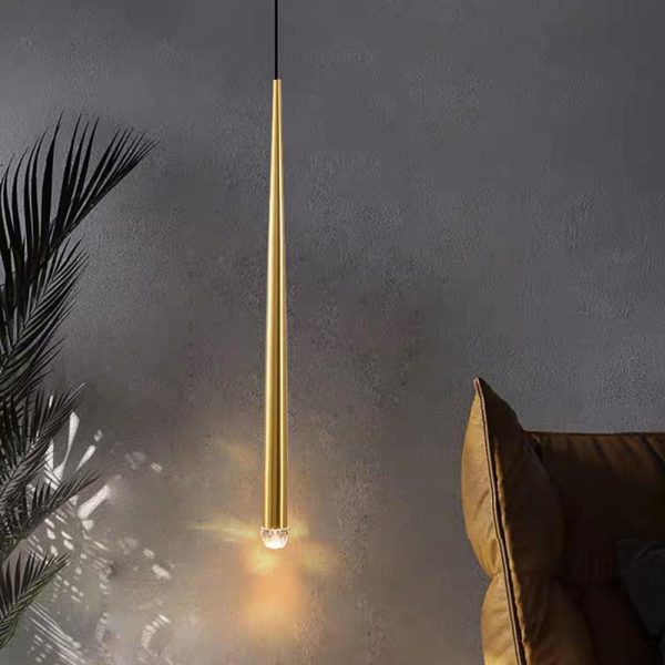 Elongated Cylinder Island Kitchen Pendant Lighting Metal Acrylic Pendant Lighting - Image 2