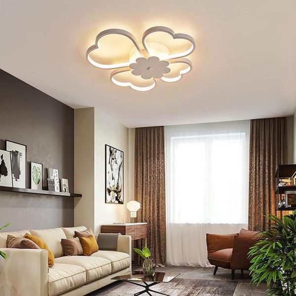 Bespoke Metal Flower LED Flush Mount Ceiling Light for Bedroom - Image 4