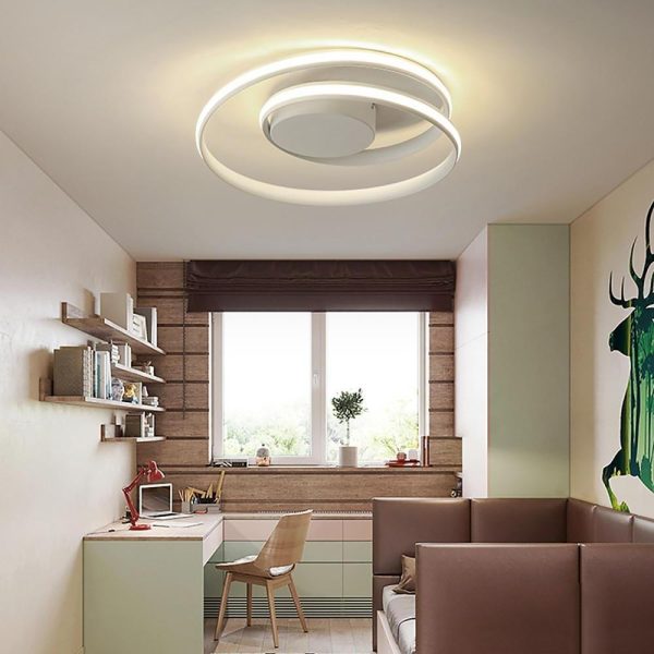 Spiraling Circular LED Modern Ceiling Lights Flush Mount Lighting - Image 4