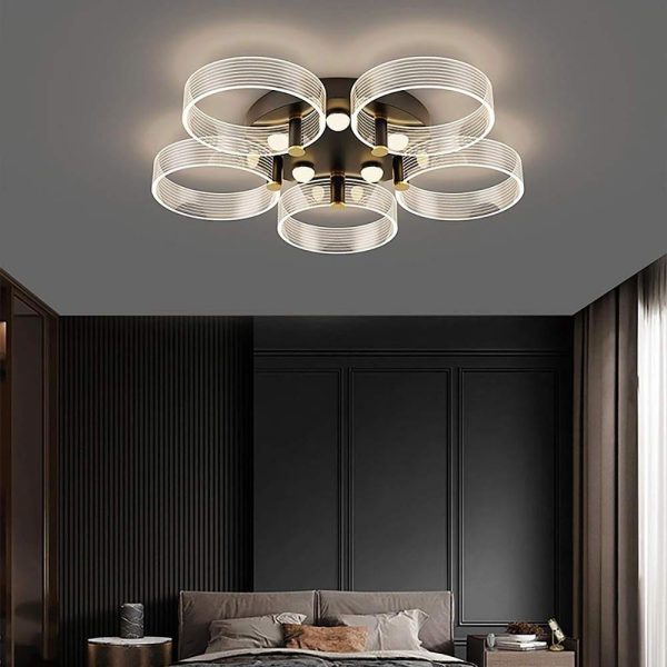 Circles Modernist LED Flush Mount Ceiling Light for Living Room - Image 3