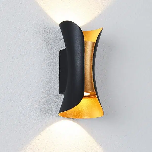 Curved LED Up and Down Lighting Waterproof Modern Outdoor Wall Lights - Image 9