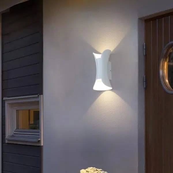 Curved LED Up and Down Lighting Waterproof Modern Outdoor Wall Lights - Image 4