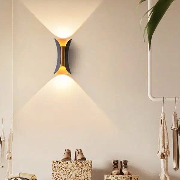 Curved LED Up and Down Lighting Waterproof Modern Outdoor Wall Lights - Image 5