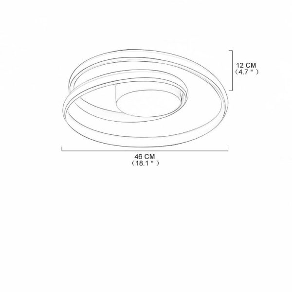 Spiraling Circular LED Modern Ceiling Lights Flush Mount Lighting - Image 9