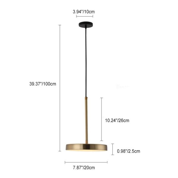 Modern Minimalist  Drum Metal LED Pendant Light - Image 7