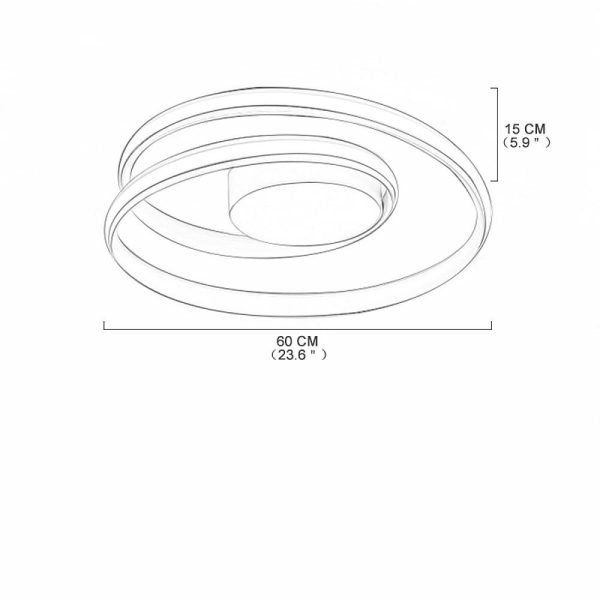 Spiraling Circular LED Modern Ceiling Lights Flush Mount Lighting - Image 10