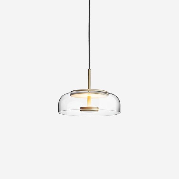 Circular Electroplated Metal Glass LED Modern Pendant Light Hanging Lamp - Image 8