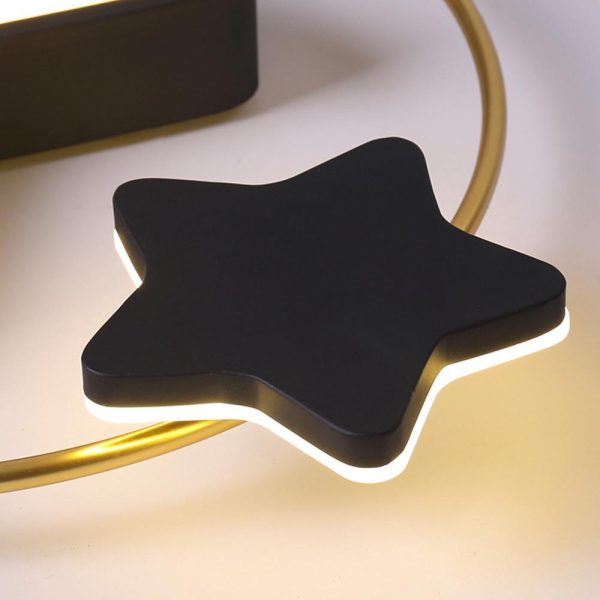 2 Star Shapes Flush Mount Ceiling Light LED Classic Dimmable Baby Kids Lights for Bedroom - Image 9